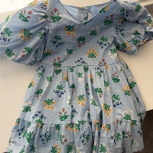 💙🌸 Janie and Jack Girls Floral Dress – Size 4 🌸💙